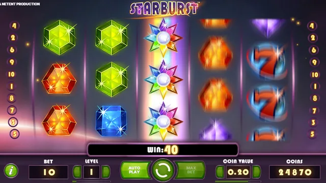 Starburst slot screenshot - Lysti